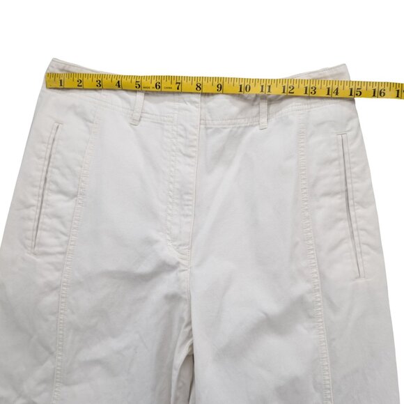 Club Monaco Wide Leg Pants Womens Cream High Rise Flat Front Size 6 - Picture 8 of 11